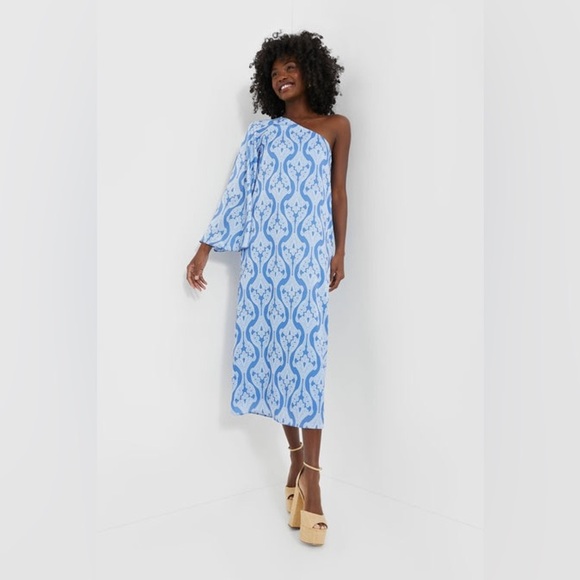 NWT $158 Tuckernuck x HYACINTH HOUSE Blue Geometric Luna Dress Size XXL - Picture 1 of 15